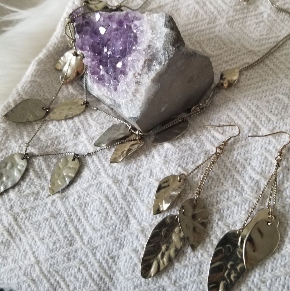 Artisan Necklace and earrings set.